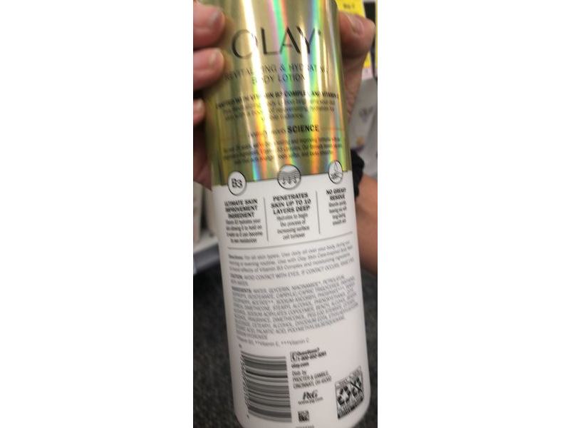Olay Revitalizing & Hydrating Body Lotion, Vitamin C, B3, 17 fl oz/502 mL, Pack Of 4