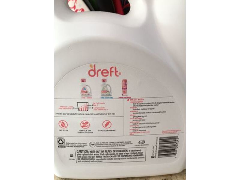 Dreft Baby Detergent, Stage 1: New Born, 114 Loads, 165 fl oz/4.87 L