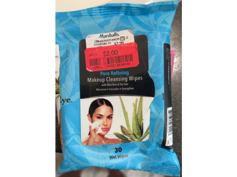 Intensive Eye Makeup Cleansing Wipes, Collagen, Pore Refining, Pack Of 2