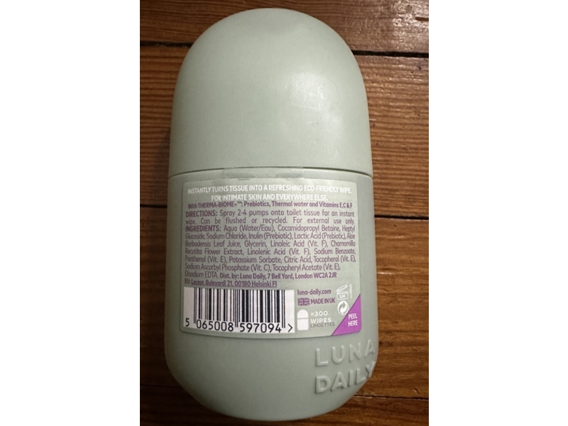 Luna Daily The Everywhere Spray To Wipe, 3.3 fl oz/100 mL