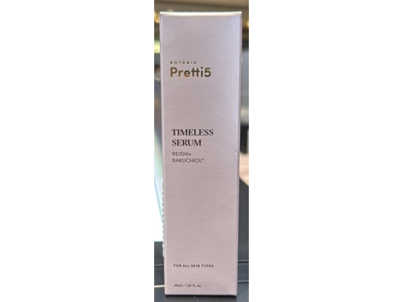Pretti5 Timeless Serum, Reishi+Bakuchiol, 1.01 fl oz/30 mL