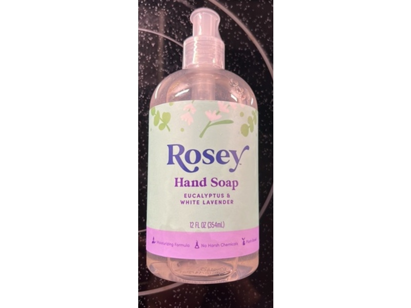 Rosey Hand Soap, Eucalyptus & White Lavender, 12 fl oz/354 mL