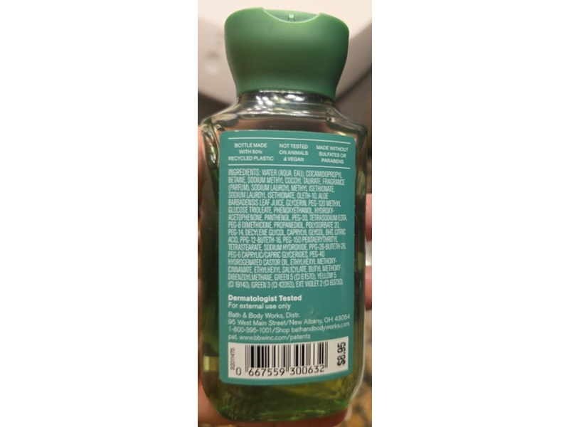 Bath & Body Works Vanilla Bean Noel Body Wash, Pro-Vitamin B5 + Aloe, 3 fl oz/88 mL