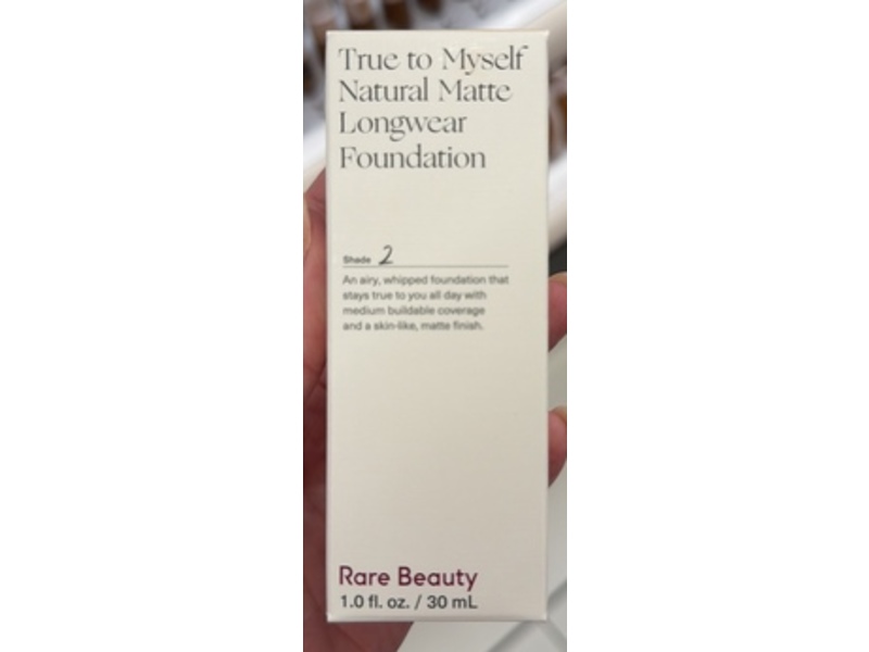 Rare Beauty True To Myself Natural Matte Longwear Foundation, 2 Fair Warm, 1 fl oz/30 mL