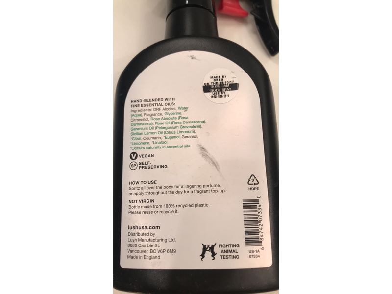 Lush Body Spray, Rose Jam, 6.7 fl oz/200 ml