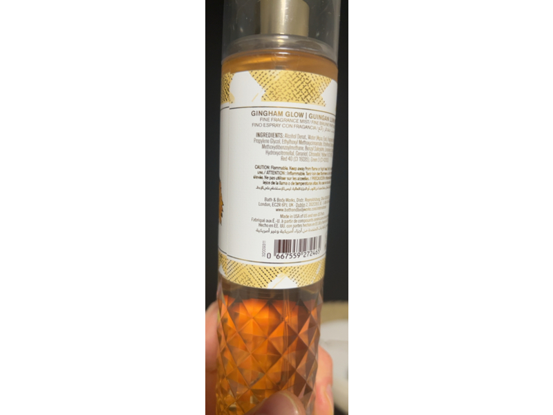 Bath & Body Works Gingham Glow Fine Fragrance Mist, 8 fl oz/236 mL