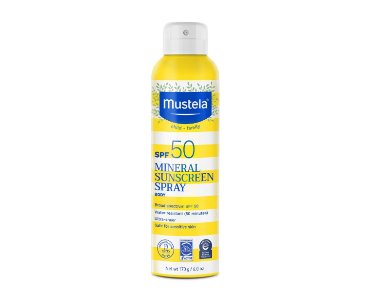 Mustela Baby Mineral Body Sunscreen Spray, SPF 50, 6 oz/170 g