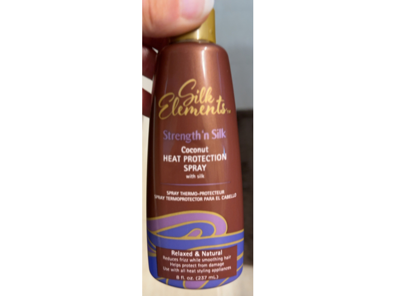 Silk Elements Strength'n Silk Heat Protection Spray, Coconut, 8 fl oz/237 mL