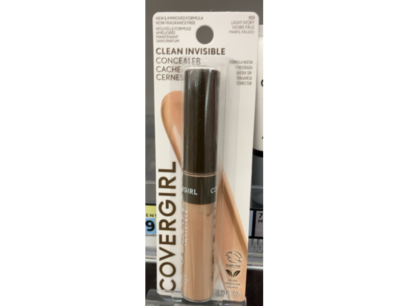 Covergirl Clean Invisible Concealer, Light Ivory 103, 0.23 oz/7 mL