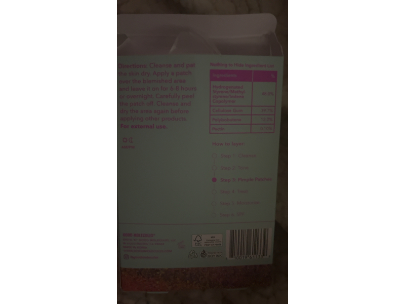 Good Molecules Pimple Patches, 60 Patches