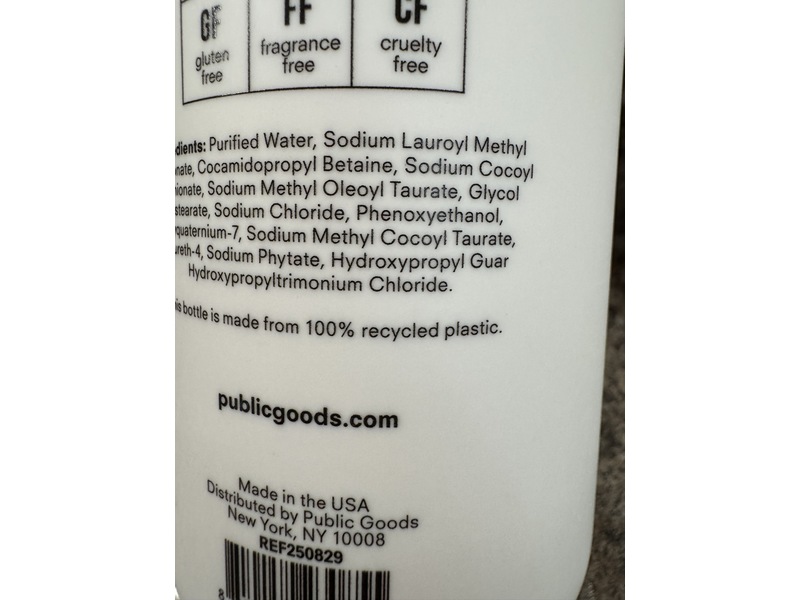 Public Goods Shampoo, Fragrance Free, 12 fl oz