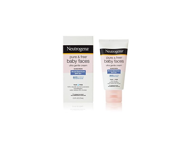 Neutrogena Pure & Free Baby Faces Sunscreen, SPF 45+, 2.5 fl ox (73 mL