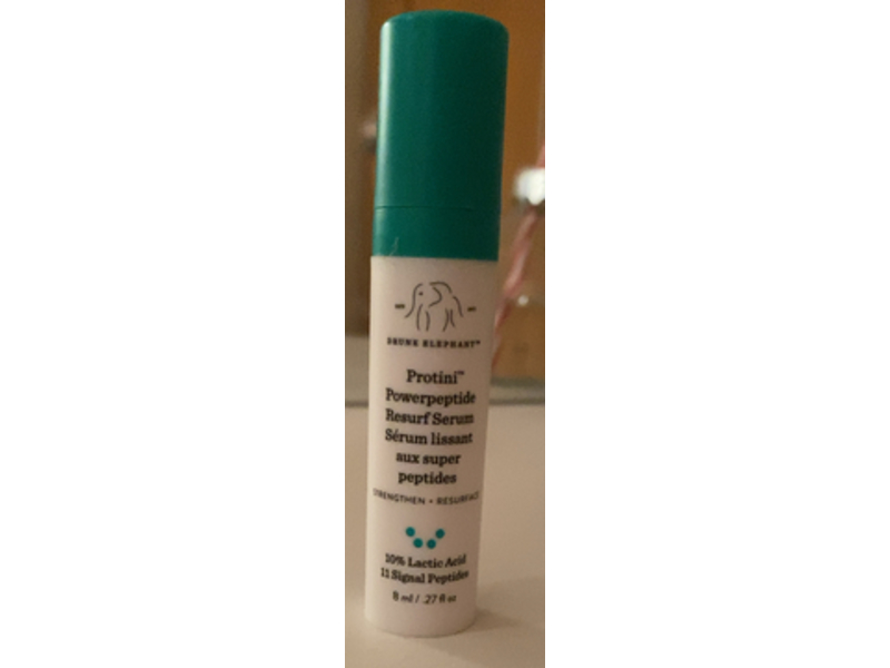 Drunk Elephant Protini Powerpeptide Resurf Serum, Lactic Acid & Signal Peptides, 0.27 fl oz/8 mL