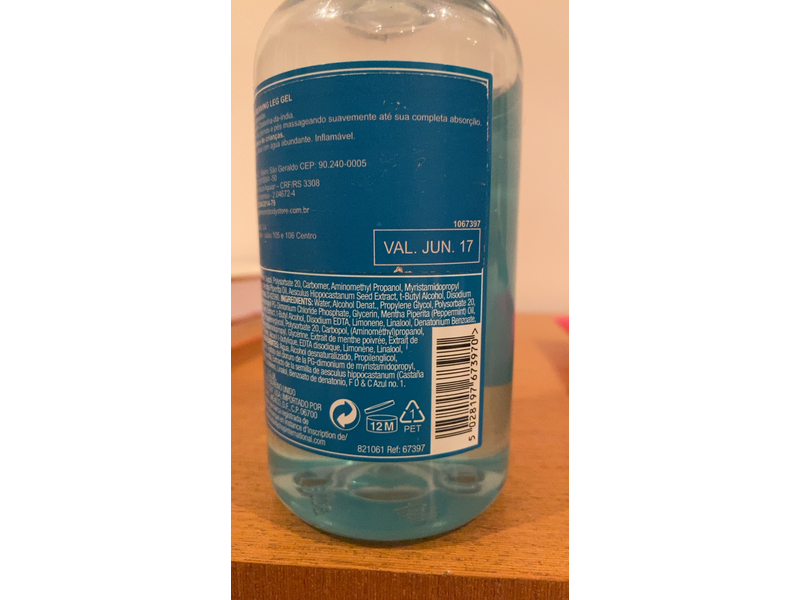 The Body Shop Peppermint Reviving Leg Gel, 8.4 fl oz/250 mL