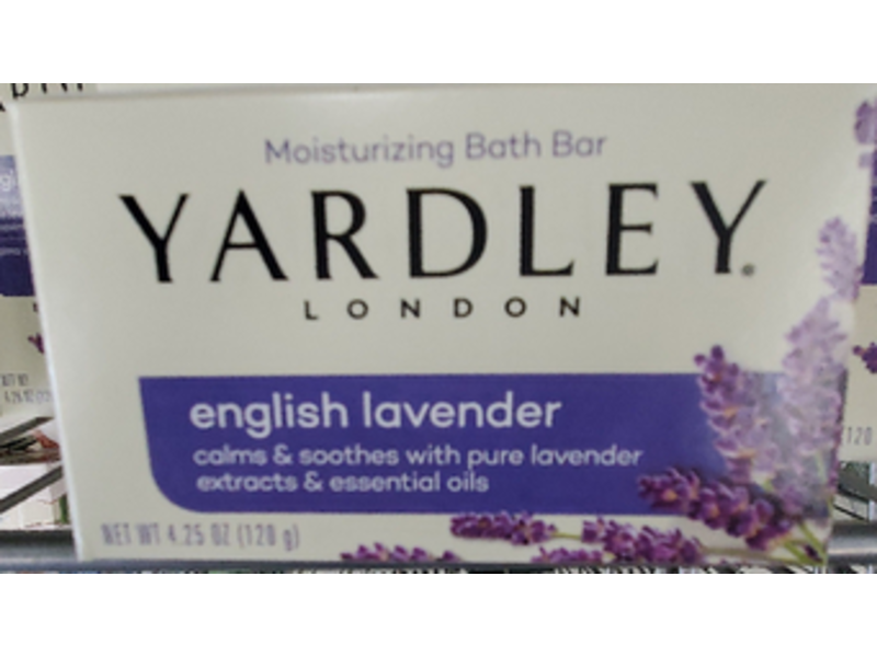 Yardley London Moisturizing Bath Bar, English Lavender, 4.25 oz/120 g