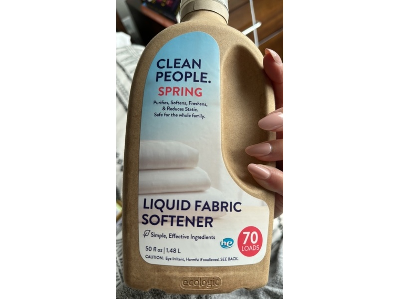 Clean People. Liquid Fabric Softener, Spring Scent, 70 Loads, 50 fl oz/1.48 L
