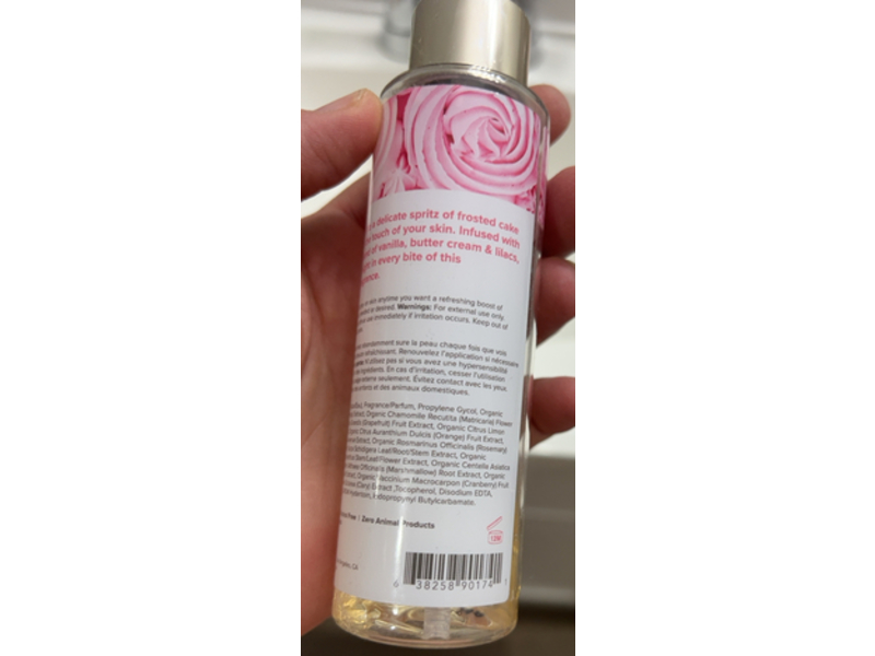 Coochy Fragrance Body Mist, Frosted Cake, 4 fl oz/118 mL