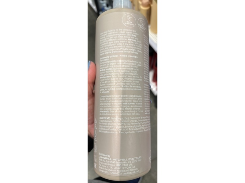 Paul Mitchell Cleanses + Balances Moisture Shampoo One, Classic, 33.8 fl oz/1L