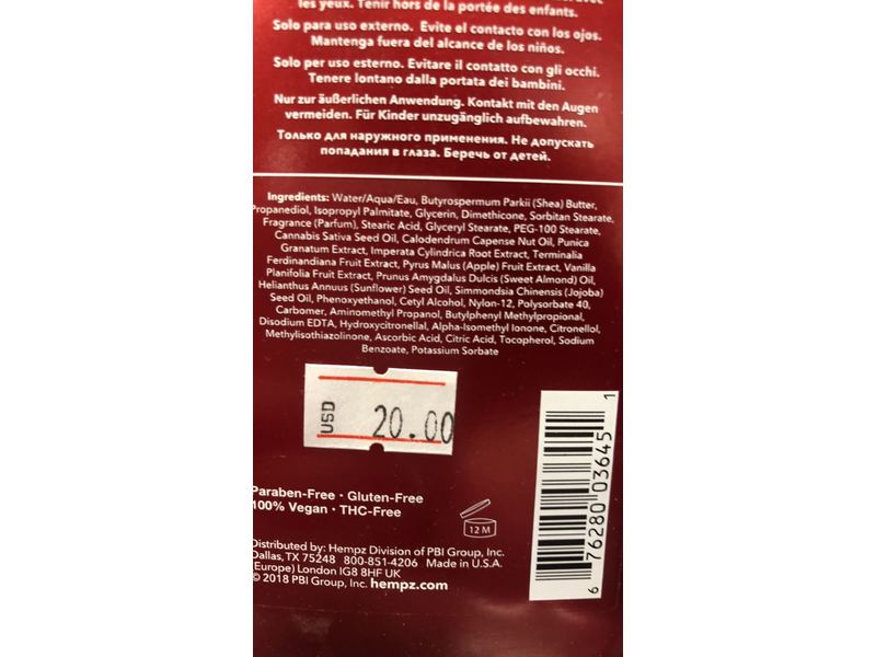 hempz frosted pomegranate & sugar plum