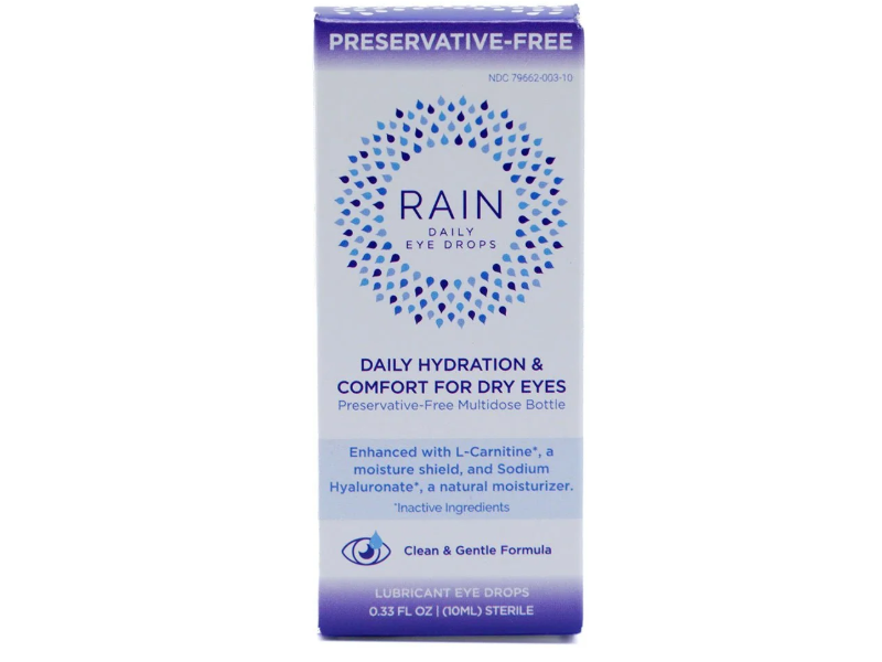 Rain Daily Hydration & Comfort Lubricant Eye Drops, 0.33 fl oz/10 mL
