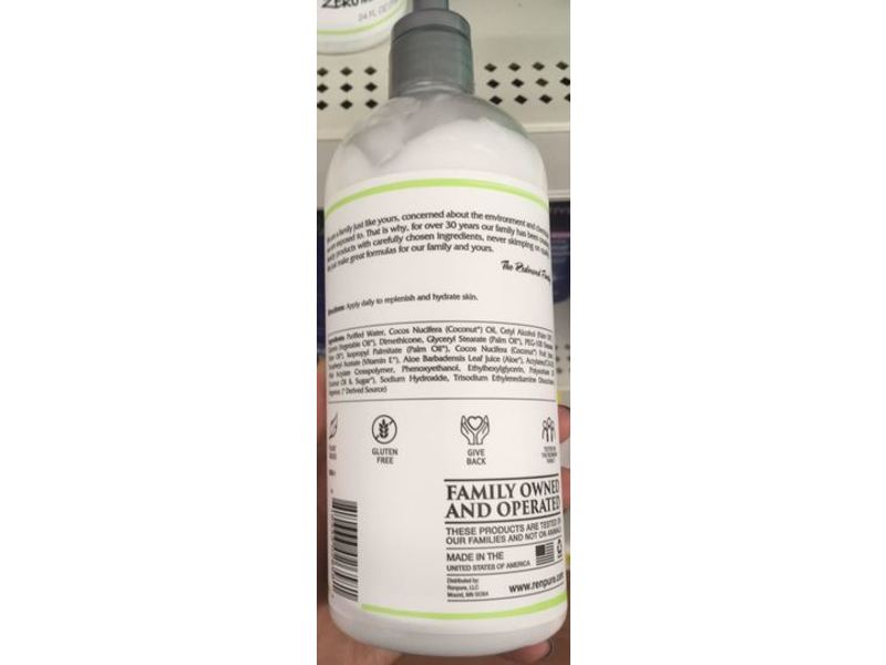 Renpure Coconut Milk & Vitamin E Body Lotion, 24 fl oz/708 mL