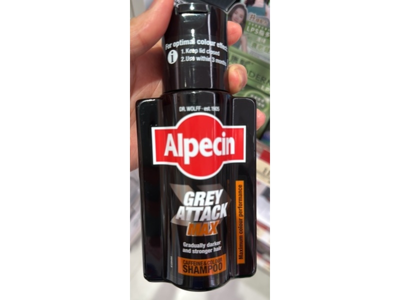 Alpecin Grey Attack Max Caffeine & Colour Shampoo, 200 mL