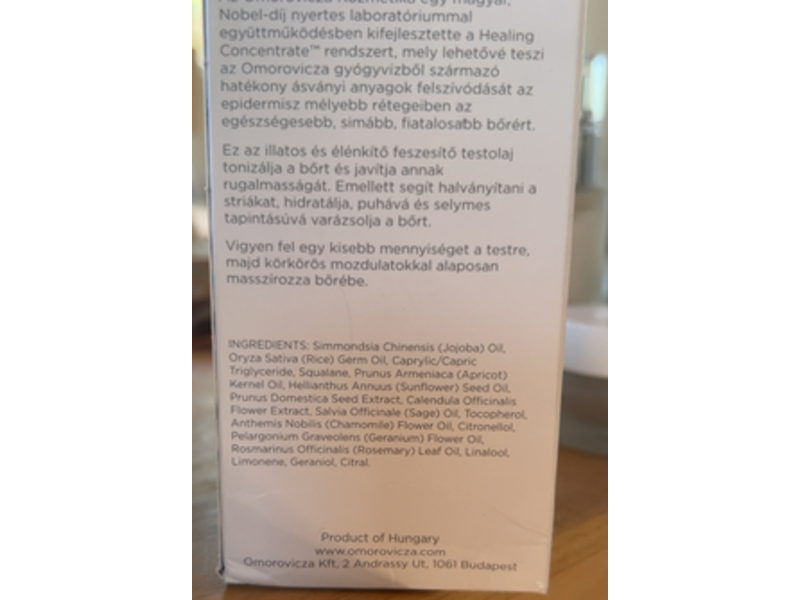 Omorovicza Firming Body Oil, 3.4 fl oz/100 mL