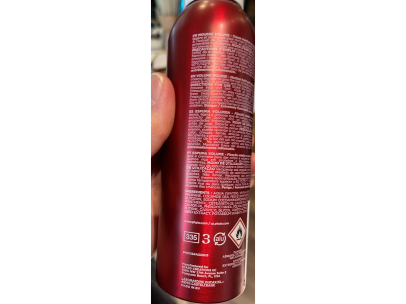 Phyto Pro Style Volume Mousse, 6.76 fl oz/200 mL