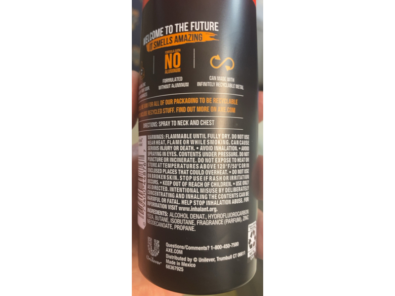 Axe Dark Temptation Deodorant Body Spray, Dark Chocolate, 5.1 oz/144 g