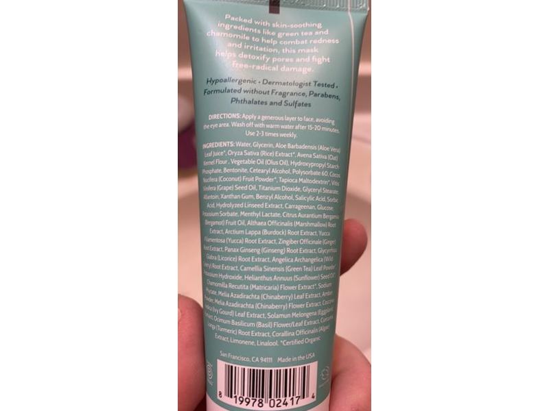 Rooted Beauty Green Tea Mask, Sensitive, 2.5 fl oz