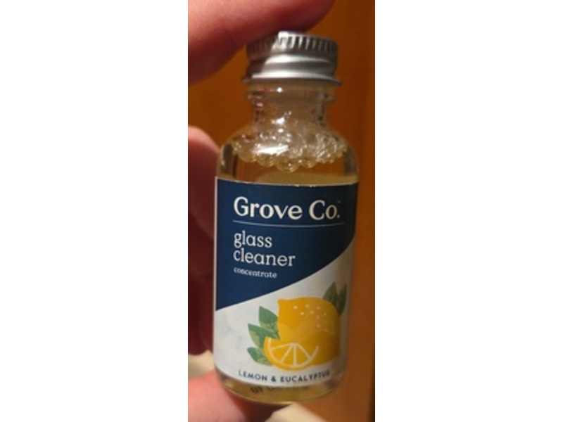 Grove Co. Glass Cleaner Concentrate, Lemon & Eucalyptus, 1 fl oz/30 mL