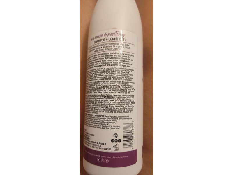 Punky Colour 3-In-1 Color Depositing Hair Shampoo + Conditioner, Purpledacious, 8.5 fl oz.250 mL