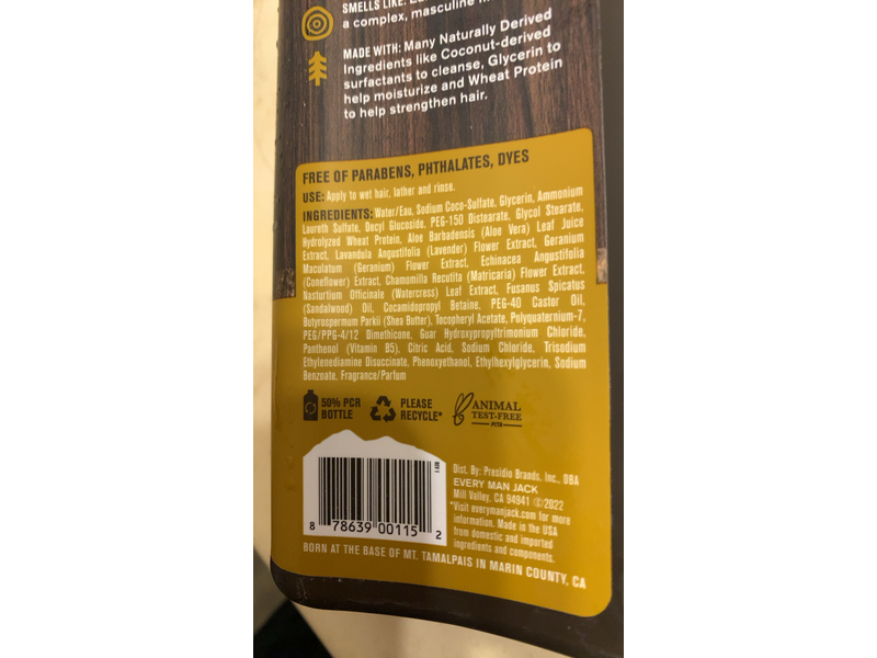 Every Man Jack 2 In 1 Shampoo + Conditioner, Sandalwood, 13.5 fl oz/400 mL