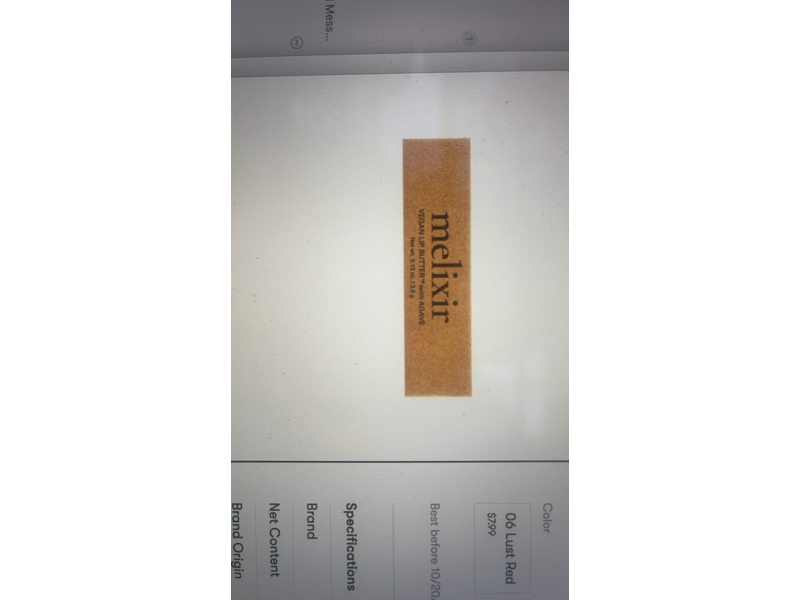 Melixir Lip Butter, Agave, 0.13 oz/3.9 g