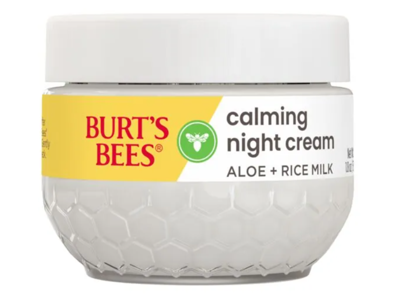 Burt's Bees Calming Night Cream, Aloe + Rice Milk, 1.8 oz/51 g