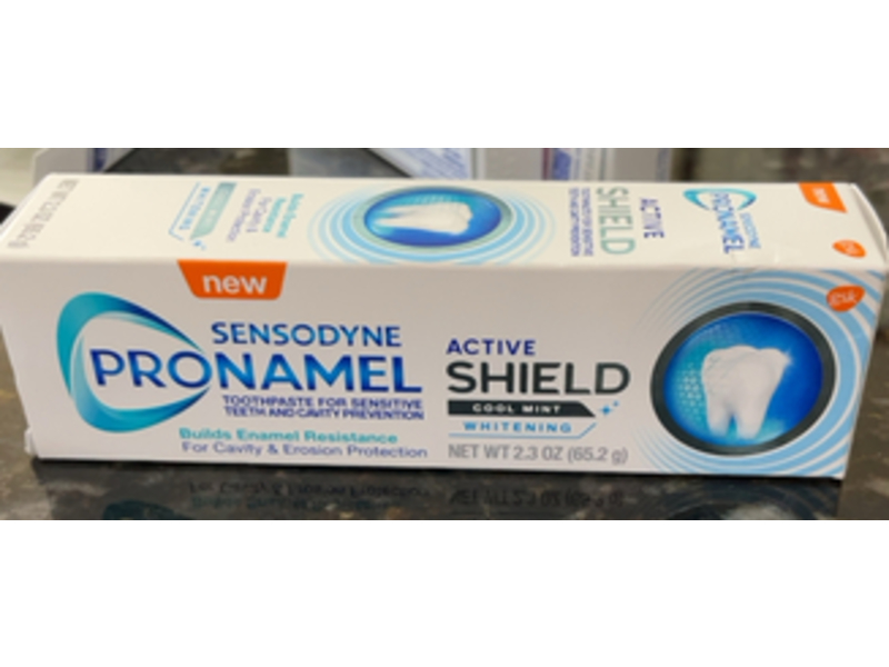 Sensodyne Pronamel Active Shield Whitening Toothpaste, Cool Mint, 2.3 oz/65.2 g