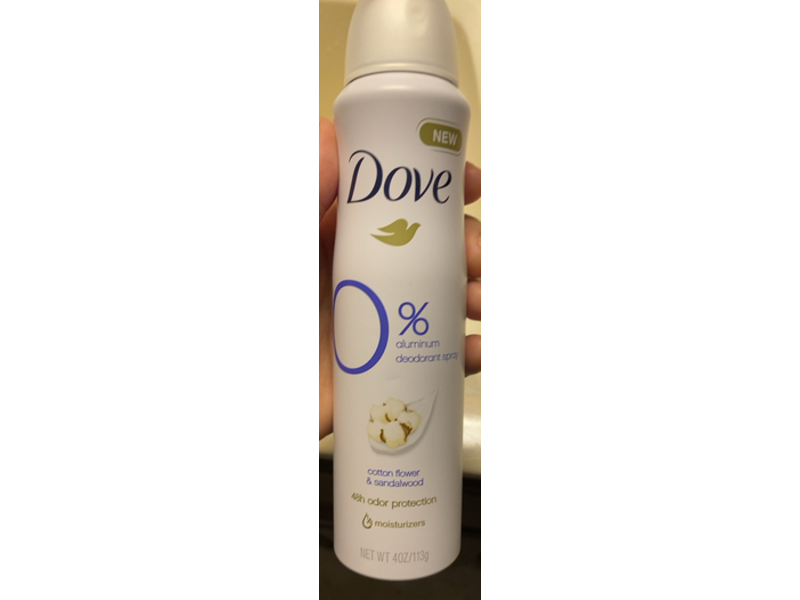 Dove Deodorant Spray, Cotton Flower & Sandalwood, 4 oz/113 g, Pack Of 3