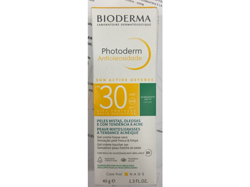 Bioderma Photoderm Anti-Oil Gel cream, Fine Mat, SPF 30, 1.3 fl oz/40 g