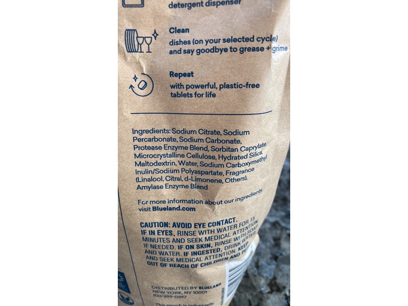 Blueland Dishwasher Detergent Tablets, Lemon Zest Scent, 36 Count