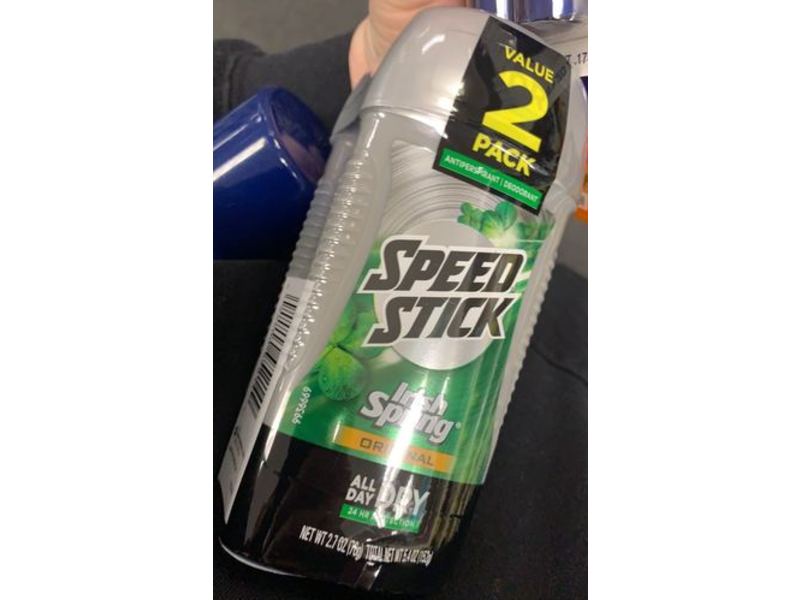 Speed Stick Irish Spring Antiperspirant Deodorant, Original, 2.7 oz/76 g, Pack Of 2