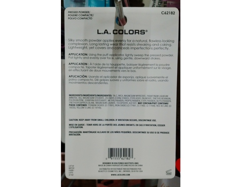 L.A. Colors Pressed Powder, C62182 Tan, 7 g