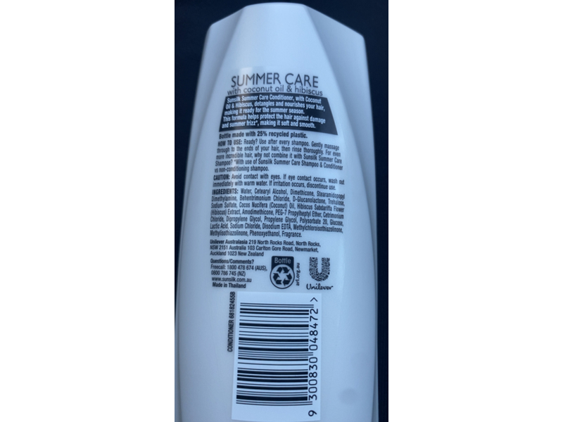 Sunsilk Summer Care Conditioner, Coconut & Hibiscus, 350 mL