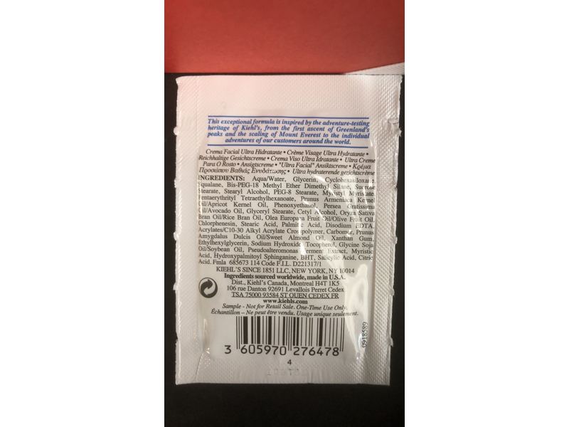 Kiehl's Ultra Facial Cream, 0.1 fl oz/3 mL