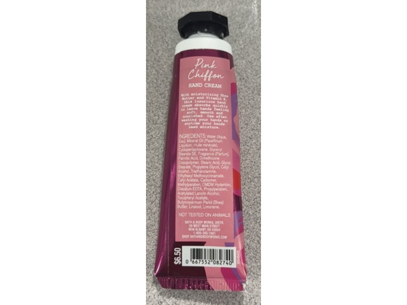 Bath & Body Works Hand Cream, Pink Chiffon, 1 fl oz/29 mL