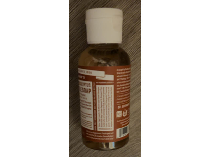 Dr. Bronner's 18-In-1 Pure-Castile Soap, Hemp Eucalyptus, 2 fl oz/59 mL, Pack Of 2