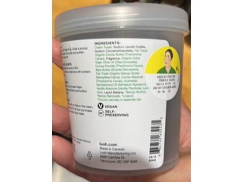 Lush Body Scrub, Posh Chocolate, 10.2 oz/290 g