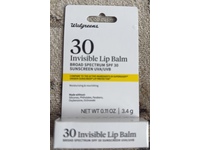 Walgreens Invisible Lip Balm, SPF 30, 0.11 oz/3.4 g - thumbnail 2