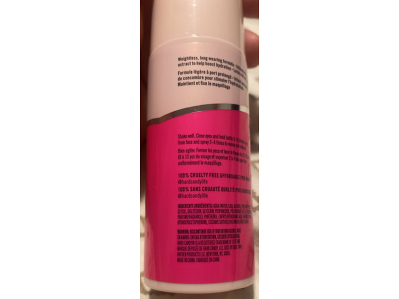 Hard Candy Sheer Envy Setting Spray, 2.2 fl oz/65 mL