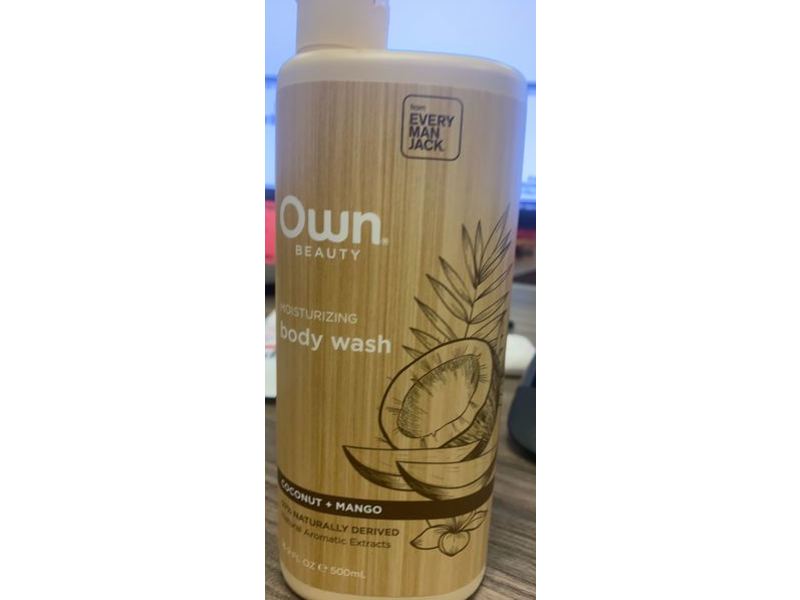 Own Beauty Moisturizing Body Wash, Coconut + Mango, 16.9 fl oz/500 mL