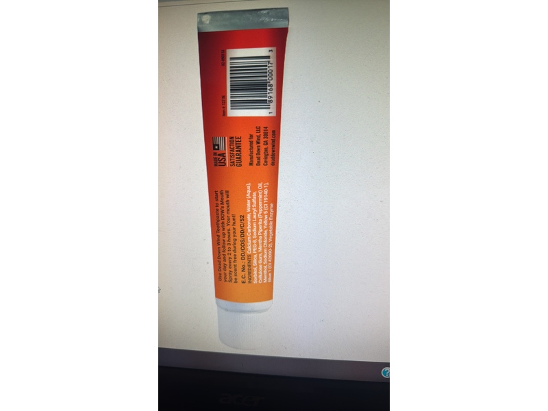 Dead Down Wind Toothpaste, Fresh Mint, 100 g